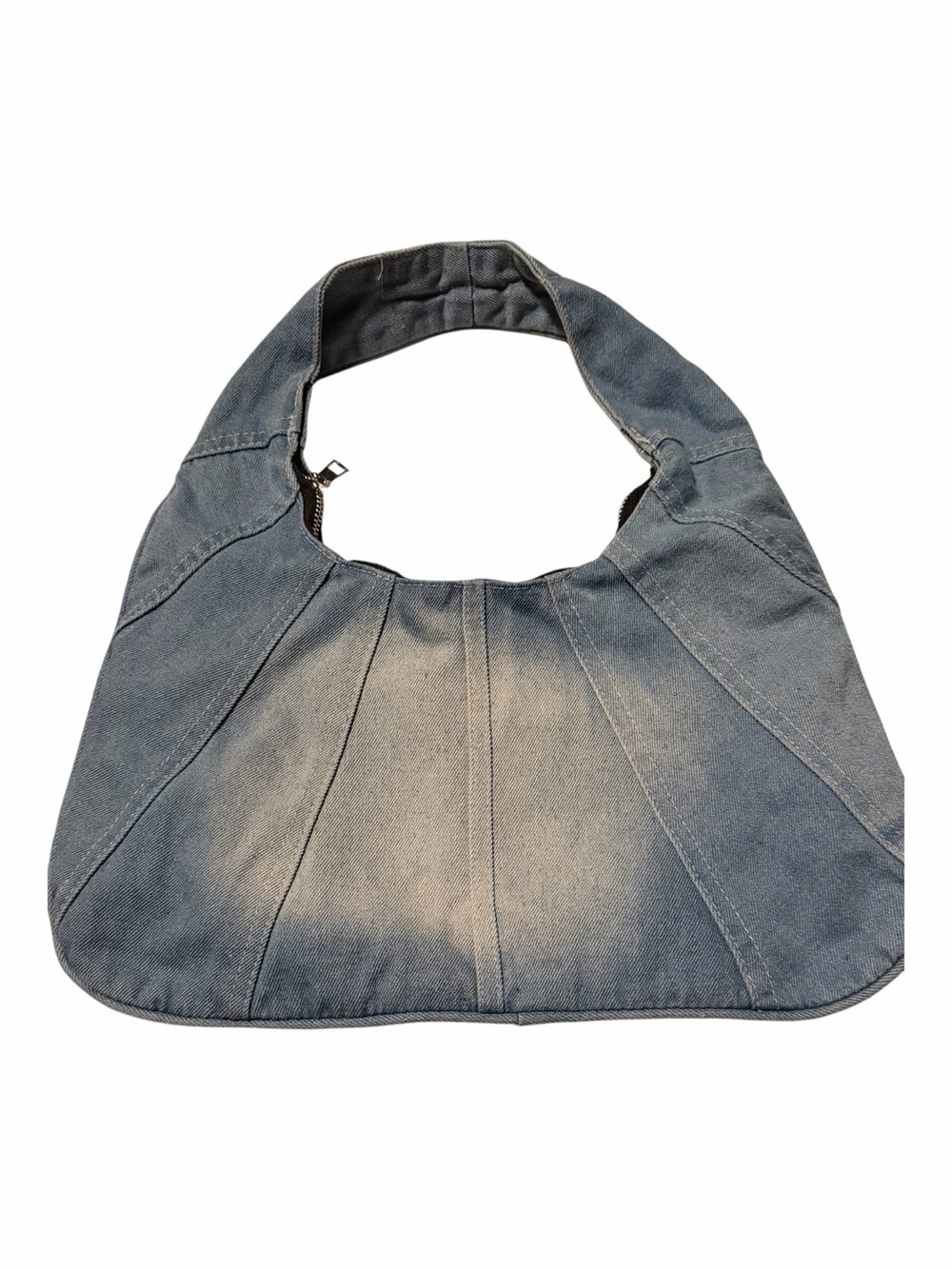 Denim Hobo Shoulder Bag - Blue